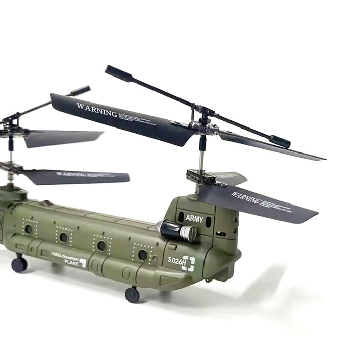 SYMA RC Mini Chinook Military Transport Helicopter with Altitude Hold, One Key Take Off & Landing and LED Lights
