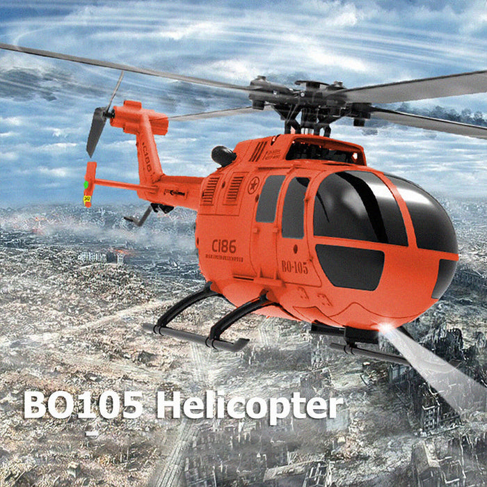 RC ERA BO-105 C186 Rescue Helicopter 4CH 6-Axis Gyro Flow Localization Flybarless 2.4GHz RTF - Orange