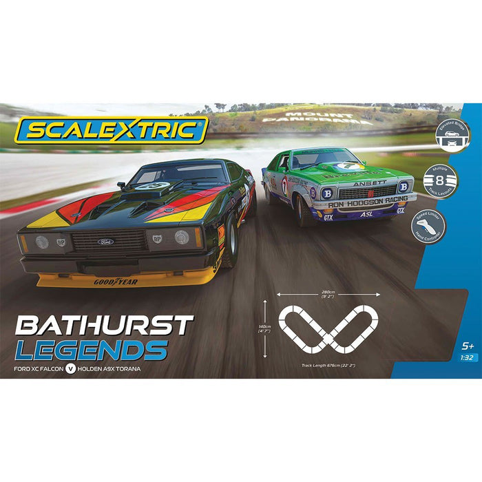 SCALEXTRIC 1/32 "BATHURST LEGENDS" COMPLETE SLOT CAR RACE SET C1418S HC_OZ